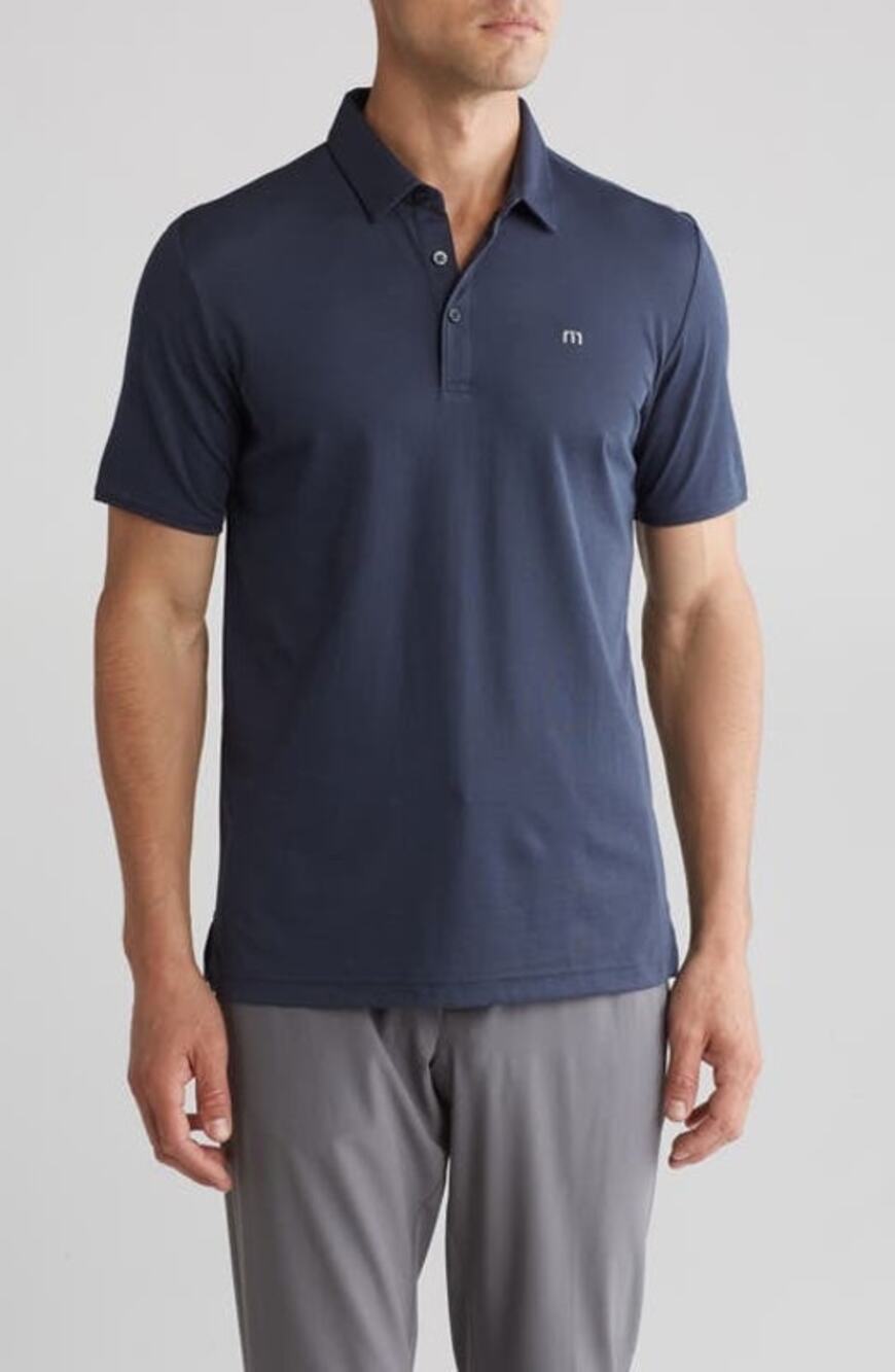 Travis Mathew Men's Blue Golf Polo Shirt - Size Large